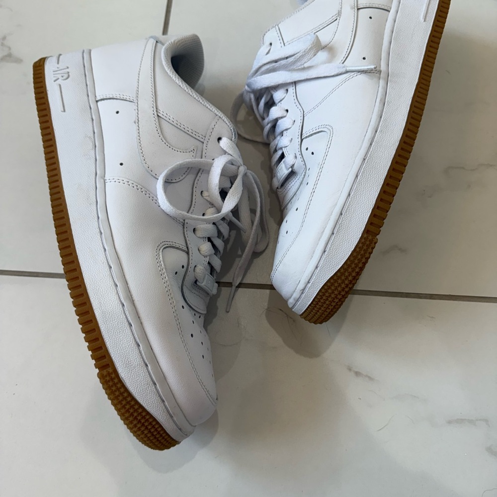 Air Force One Nike White Sneakers with Gum Sole - EUC